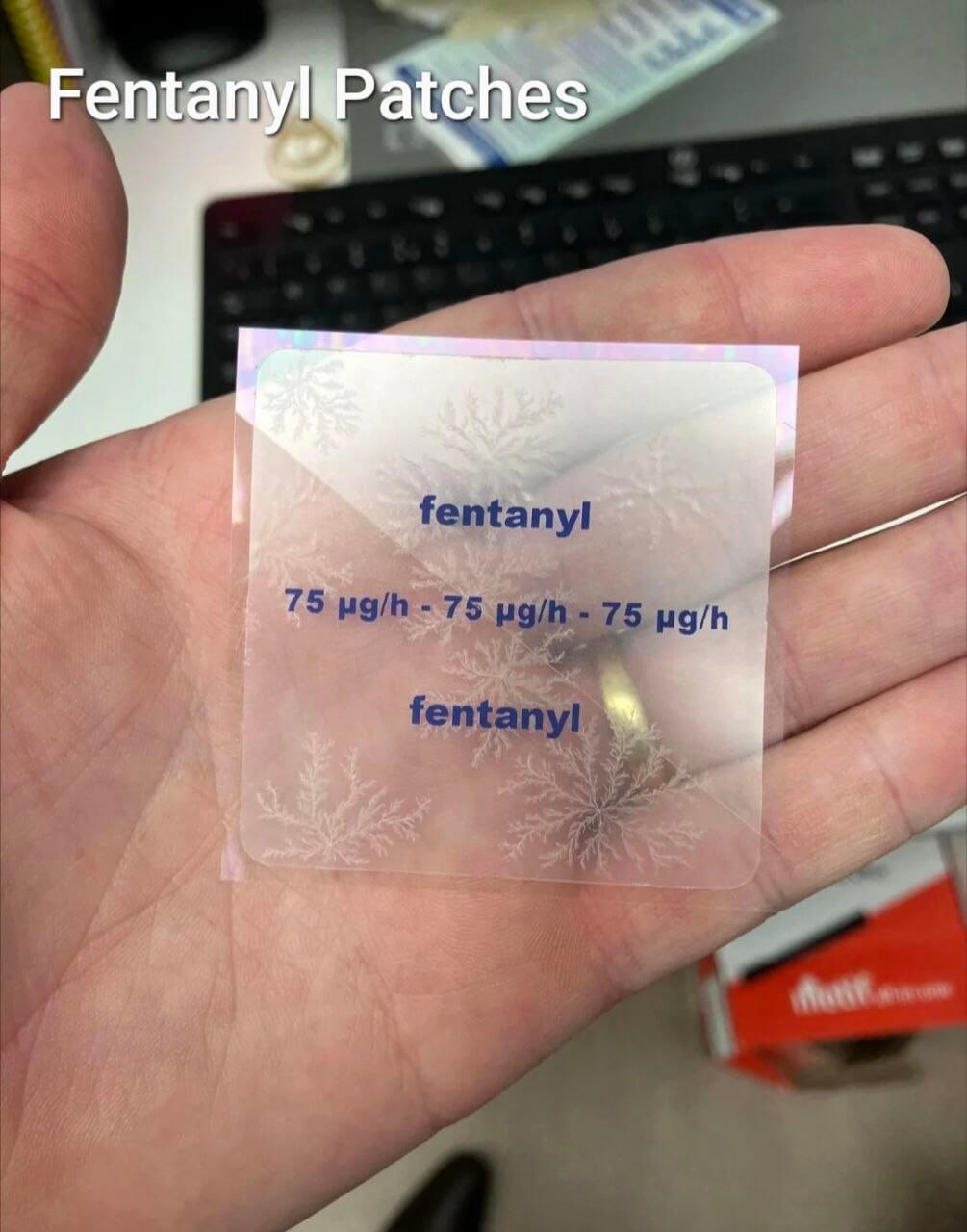 Fentanyl patches (Duragesic 12.5 mcg/hr) — ملابس transdermal Tan ربع كيلومترية (12.5-100 mcg / hr) ، جلي أو مارتينيز